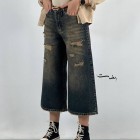 شلوار واید جین آبی شلوار واید جین آبی