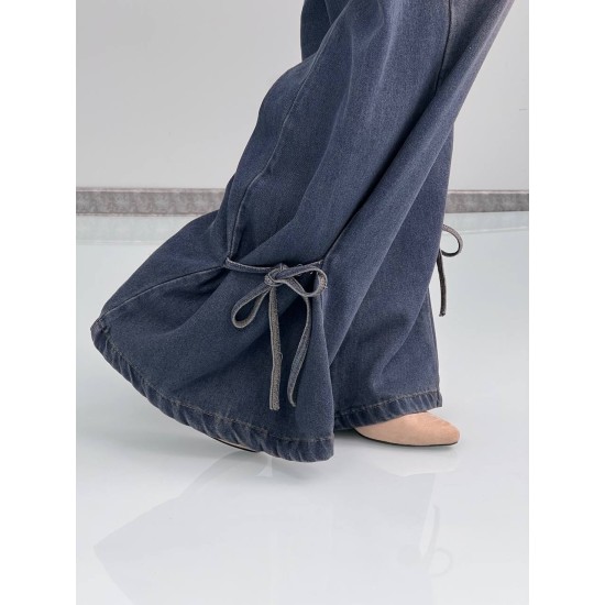 شلوار بگ لایسل سوپر سافت بنددار