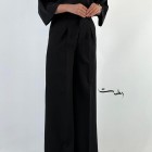 شلوار بگ پارچه ای کمربند دار شلوار بگ پارچه ای کمربند دار