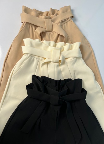 شلوار پارچه ای مام فیت پاپیونی