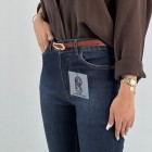 شلوار بوتکات جین آبی