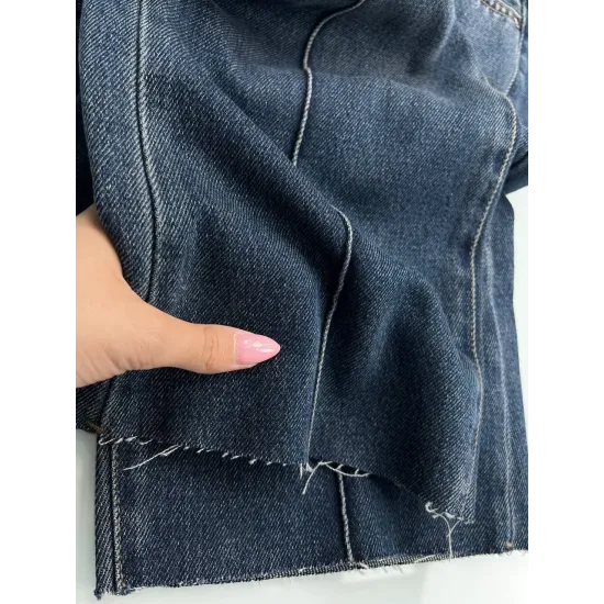 شلوار واید جین جکپات آبی ژوانا شلوار واید جین جکپات آبی ژوانا