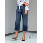 شلوار واید جین جکپات آبی ژوانا شلوار واید جین جکپات آبی ژوانا