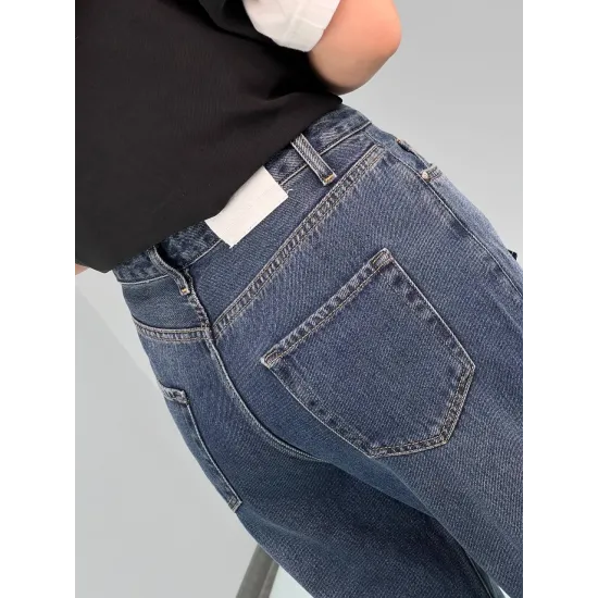 شلوار واید جین جکپات آبی ژوانا شلوار واید جین جکپات آبی ژوانا