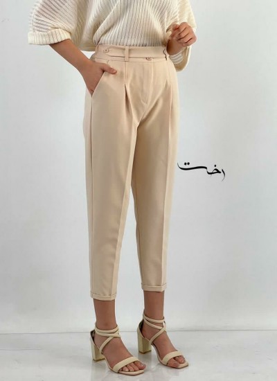 شلوار مام استایل کمربند دار