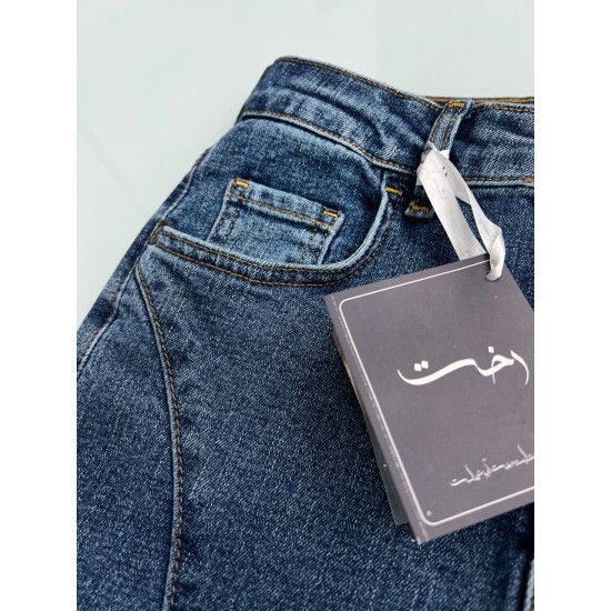 شلوار بوتکات جین آبی لیور