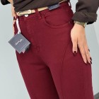 شلوار بوتکات جین زرشکی لیور شلوار بوتکات جین زرشکی لیور