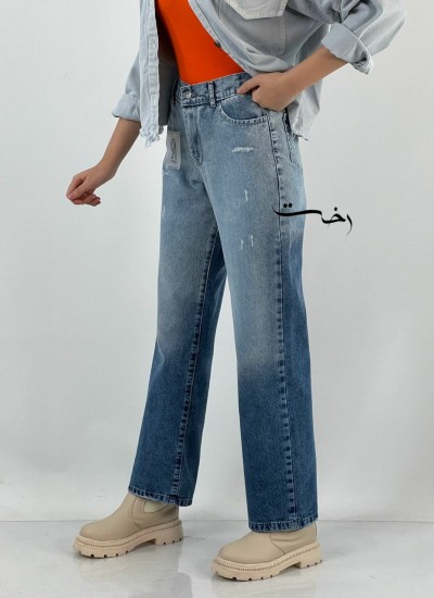 شلوار استریت جین آبی شلوار استریت جین آبی