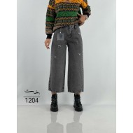 شلوار واید طوسی کمر ساده شلوار واید طوسی کمر ساده