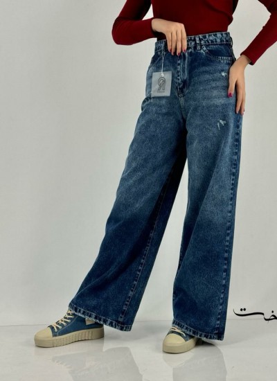 شلوار سوپر بگ جین آبی شلوار سوپر بگ جین آبی