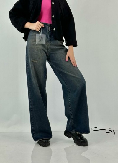 شلوار سوپر بگ جین آبی شلوار سوپر بگ جین آبی