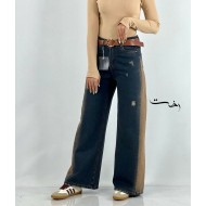 شلوار جین شافل آبی شلوار جین شافل آبی