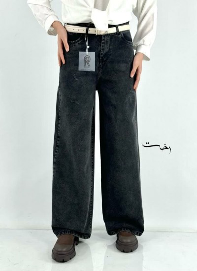 شلوار بگ جین ذغالی شلوار بگ جین ذغالی