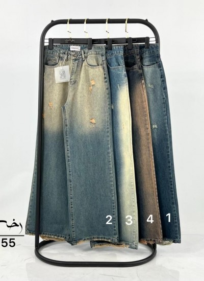 شلوار بگ جین آبی شلوار بگ جین آبی