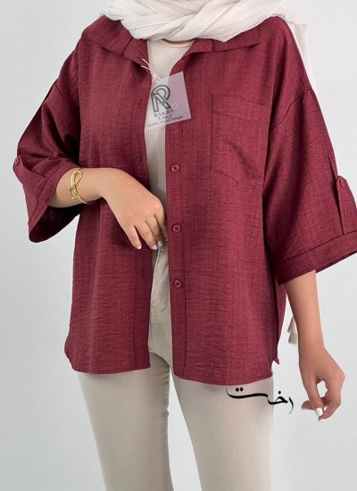 شومیز شانتون تک جیب