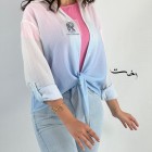 شومیز آبرنگی گره ای شومیز آبرنگی گره ای