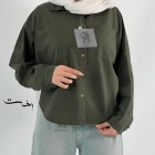 شومیز لینن باکسی رنگی
