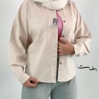 شومیز لینن باکسی رنگی