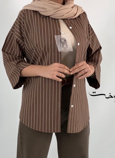 شومیز لینن راه راه