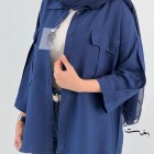 شومیز شانتون جیب بنددار شومیز شانتون جیب بنددار
