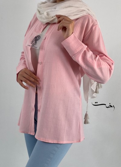 شومیز لینن اسلپ رنگی