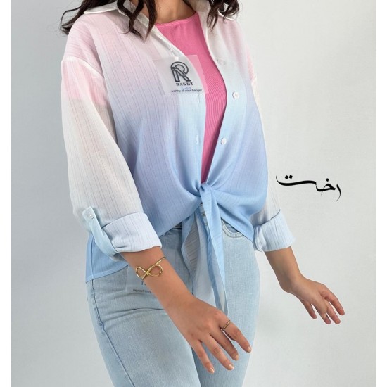 شومیز آبرنگی گره ای شومیز آبرنگی گره ای