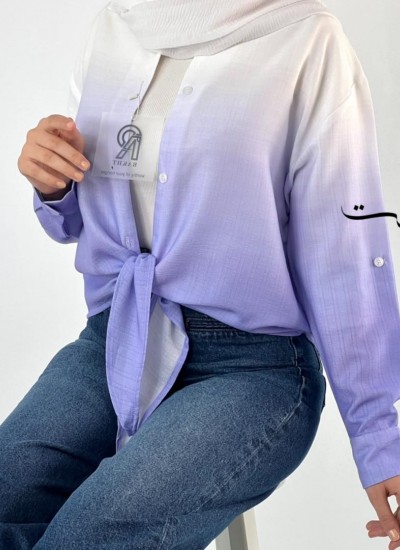 شومیز آبرنگی گره ای