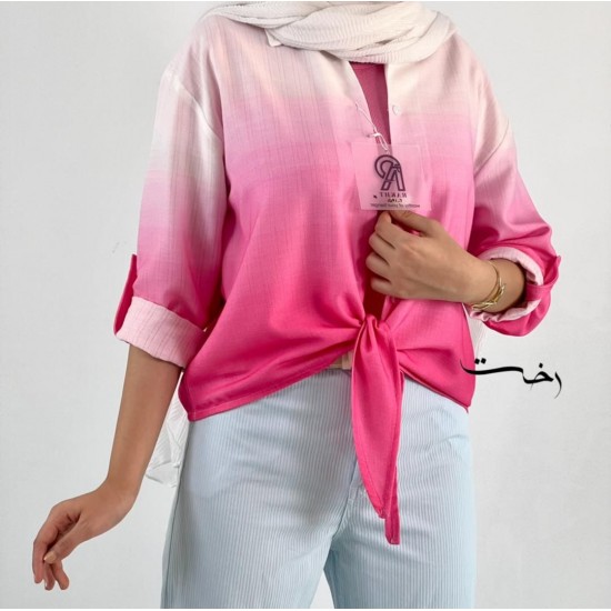 شومیز آبرنگی گره ای شومیز آبرنگی گره ای