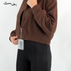 کراپ سوییشرت کلاهدار