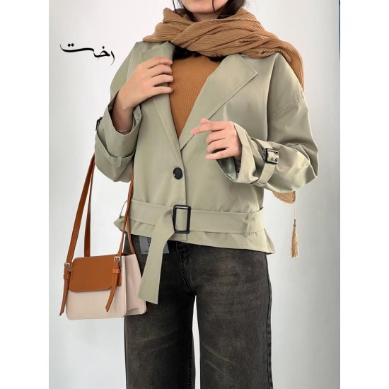ترنج کت بارونی کمربندی