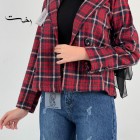 کت چهارخونه یقه انگلیسی