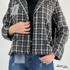 کت چهارخونه یقه انگلیسی