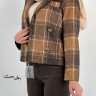 کت چهارخونه یقه انگلیسی