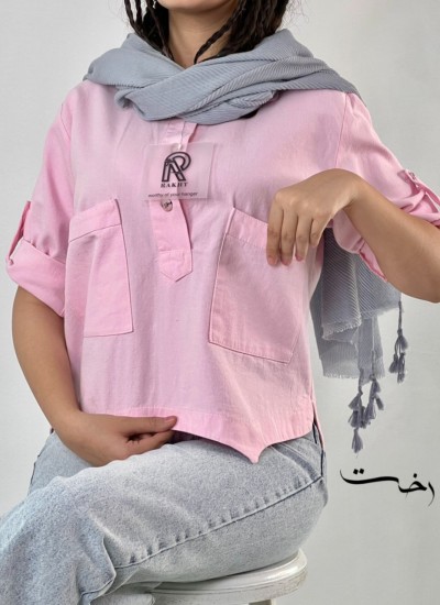 شومیز باکسی دو جیب