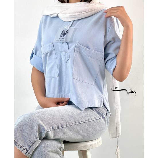 شومیز باکسی دو جیب شومیز باکسی دو جیب