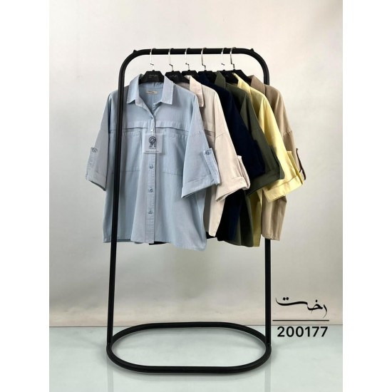 شومیز پاگون دار جلو جیب