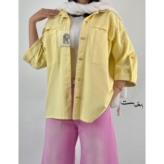 شومیز پاگون دار جلو جیب