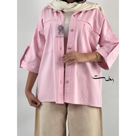 شومیز پاگون دار جلو جیب