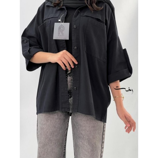 شومیز پاگون دار جلو جیب