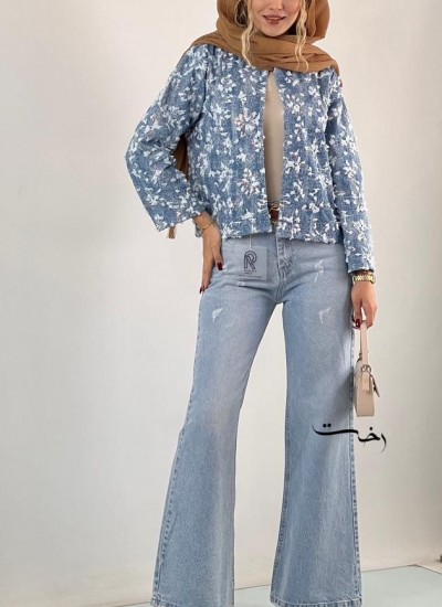 کت نیم تنه گلدوزی آبی کت نیم تنه گلدوزی آبی