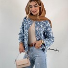کت نیم تنه گلدوزی آبی