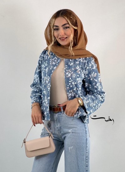 کت نیم تنه گلدوزی آبی کت نیم تنه گلدوزی آبی