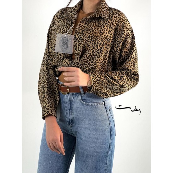 شومیز باکسی پلنگی