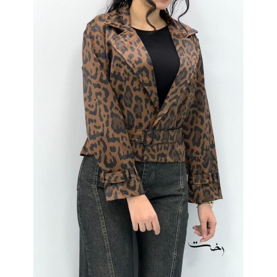 کت پلنگی کمربنددار کت پلنگی کمربنددار