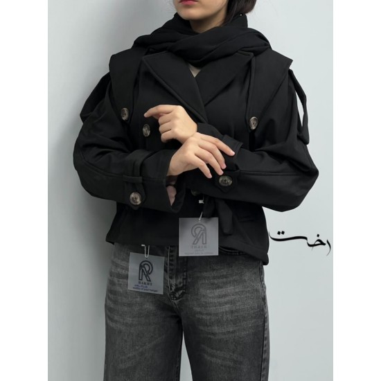 کت بارونی یقه انگلیسی