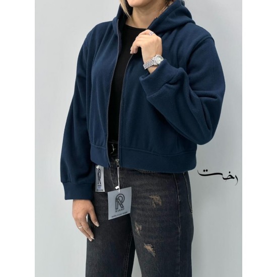 کراپ سوییشرت کلاهدار