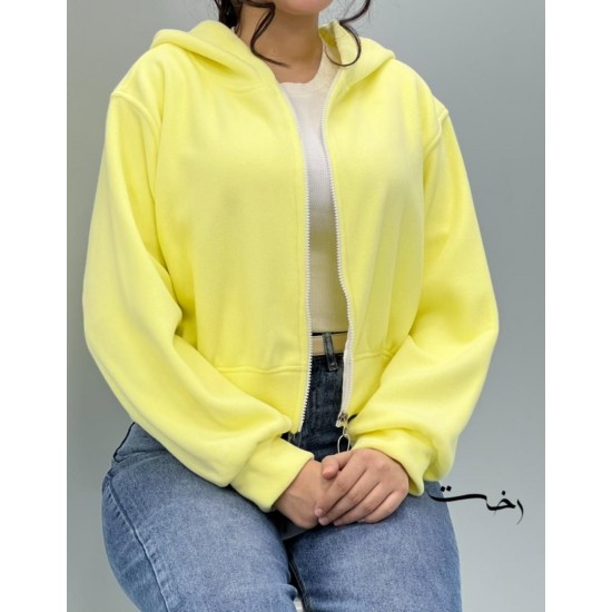 کراپ سوییشرت کلاهدار