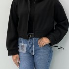 کراپ سوییشرت کلاهدار