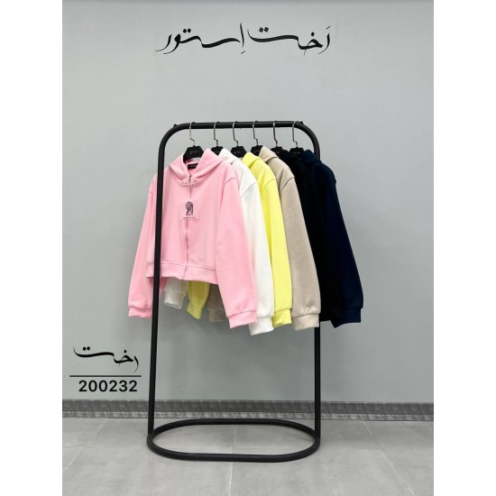 کراپ سوییشرت کلاهدار