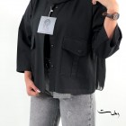 شومیز کتان باکسی دو جیب